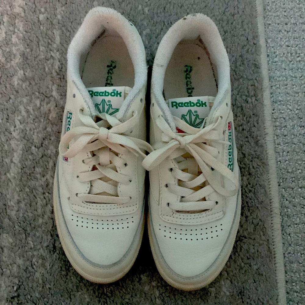 Reebok Off White Club C 85 Vintage Shoes M6.5/W7.5